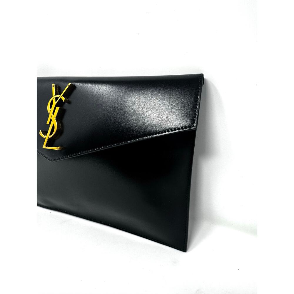 Saint Laurent Uptown Black Leather Pouch with Dustbag - Picture 4 of 10